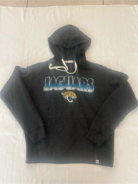 ‘47 Brand Jacksonville Jaguars Women’s Small Hoodie Charcoal Gray NFL Pullover
